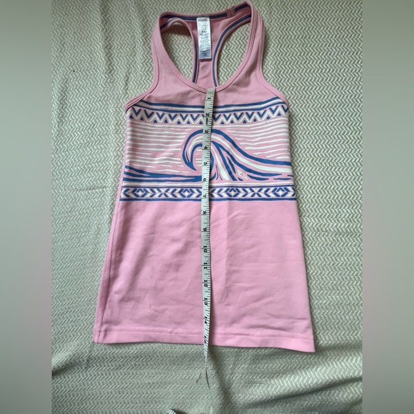 Ivivva Pink Racerback Tank Top with Wave Design - Picture 2 of 3